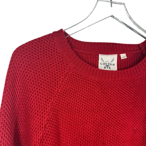 COTTON & RYE Red Textured Crewneck Sweater Size XL - Picture 2 of 8